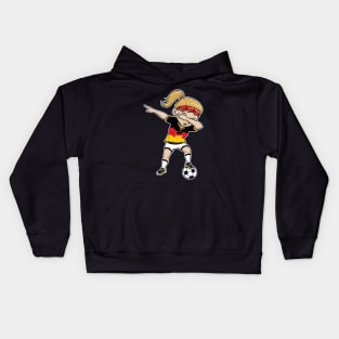 Dabbing Soccer Player Funny Germany Fan T-Shirt girl Kids Hoodie